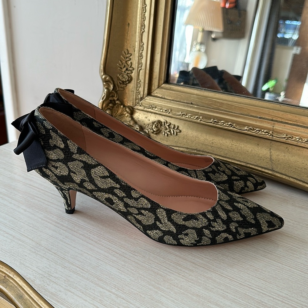 J. Crew leaopart kitten heels